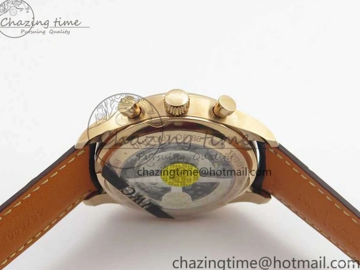 MIROTIME 0108 Portugieser Chrono  42 IW390406 RG ZF 1:1 Best Edition Blue Dial on Brown Leather Strap A Durable 7129